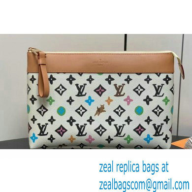 Louis Vuitton Monogram Craggy Canvas Pochette Voyage Souple Bag M83568 Vanilla 2024