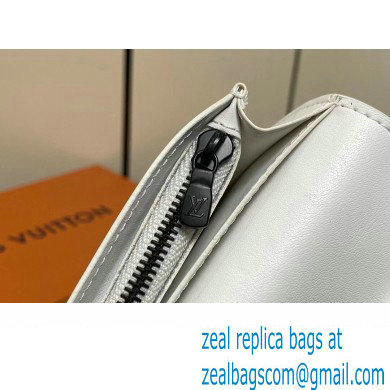 Louis Vuitton Monogram Shadow calfskin leather Brazza Wallet White/Navy 2024