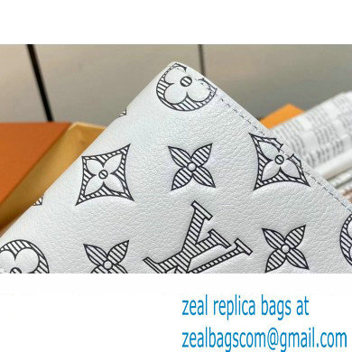 Louis Vuitton Monogram Shadow calfskin leather Multiple Wallet M83380 White/Navy 2024
