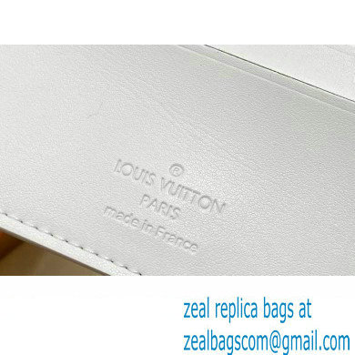 Louis Vuitton Monogram Shadow calfskin leather Multiple Wallet M83380 White/Navy 2024