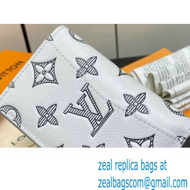 Louis Vuitton Monogram Shadow calfskin leather Pocket Organizer Wallet M83377 White/Navy 2024