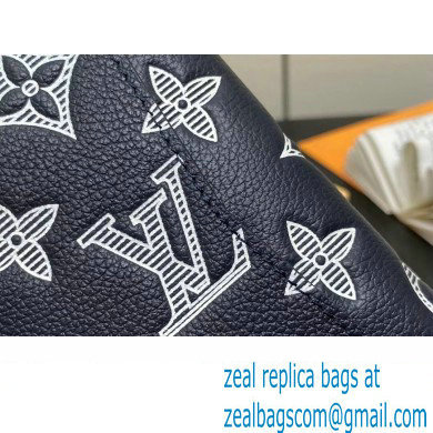 Louis Vuitton Monogram Shadow calfskin leather Pocket Organizer Wallet M83378 Ink Blue/White 2024