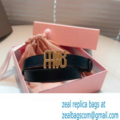Miu Miu Width 2cm Leather Belt 5CC559 Black