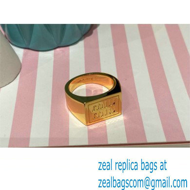 Miu Miu metal ring gold 2024