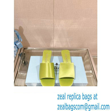Prada Heel 3.5cm SATIN SLIDES 1XX725 Fern Green 2024