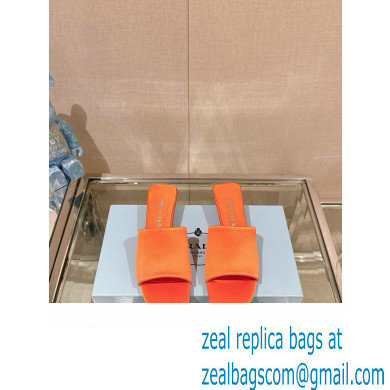 Prada Heel 3.5cm SATIN SLIDES 1XX725 ORANGE 2024
