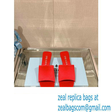 Prada Heel 3.5cm SATIN SLIDES 1XX725 RED 2024