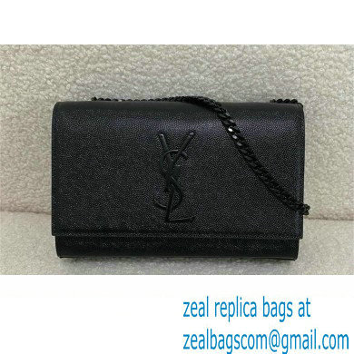 Saint Laurent kate small in grain de poudre embossed leather so black 2024(original quality)