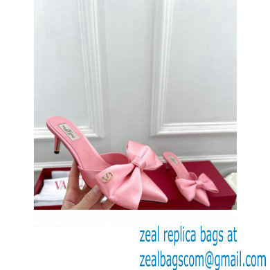 Valentino Heel 6cm Un Chateau Bow Mules Satin Pink 2024