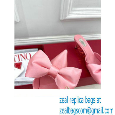 Valentino Heel 6cm Un Chateau Bow Mules Satin Pink 2024