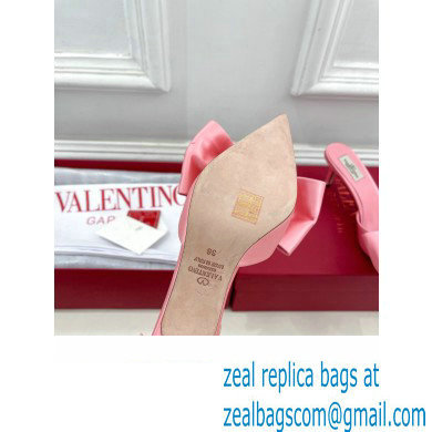 Valentino Heel 6cm Un Chateau Bow Mules Satin Pink 2024