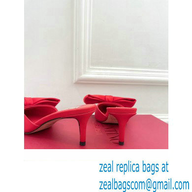 Valentino Heel 6cm Un Chateau Bow Mules Satin Red 2024