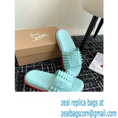 christian louboutin Take It Easy spiked slides blue 2024