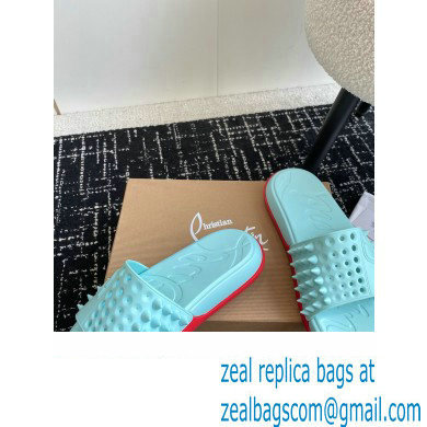 christian louboutin Take It Easy spiked slides blue 2024