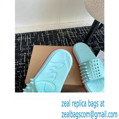 christian louboutin Take It Easy spiked slides blue 2024