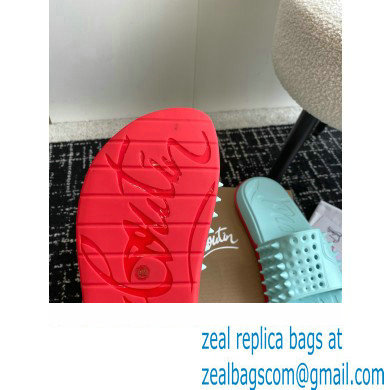 christian louboutin Take It Easy spiked slides blue 2024