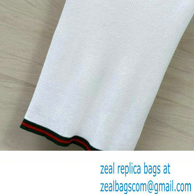 gucci Fine rib cashmere and silk tank top white 2024