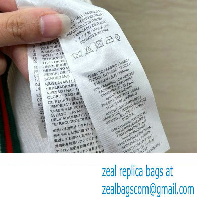 gucci Fine rib cashmere and silk tank top white 2024