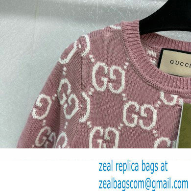 gucci GG knit wool top 772888 pink 2024