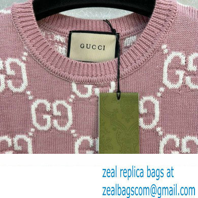 gucci GG knit wool top 772888 pink 2024