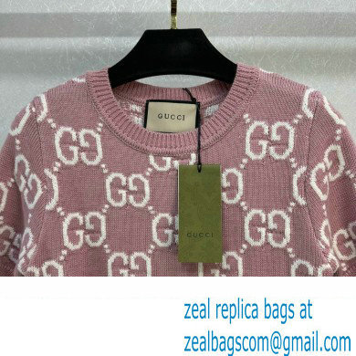 gucci GG knit wool top 772888 pink 2024