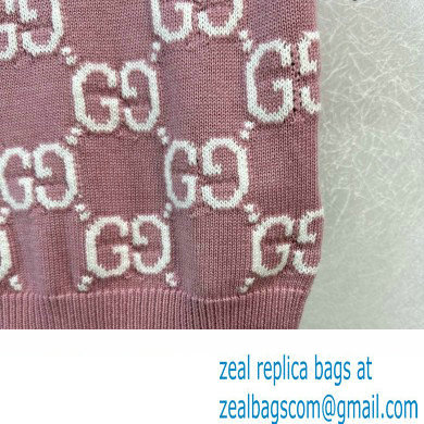 gucci GG knit wool top 772888 pink 2024