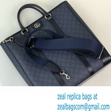 gucci Ophidia medium tote bag in Blue and black GG Supreme Tender canvas 763316 2024