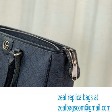 gucci Ophidia medium tote bag in Blue and black GG Supreme Tender canvas 763316 2024
