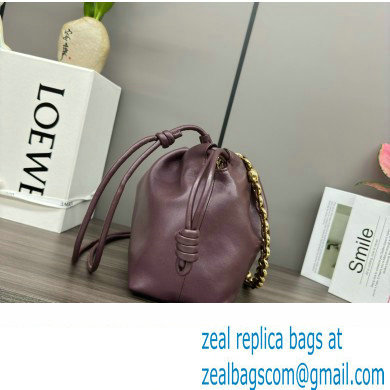 loewe flamenco purse in mellow nappa lambskin 012403 dark burgundy 2024