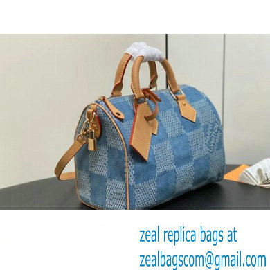 louis vuitton Damier Denim 3D speedy 25 bag 2024