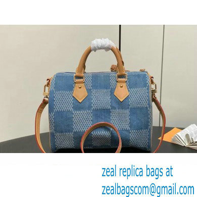 louis vuitton Damier Denim 3D speedy 25 bag 2024