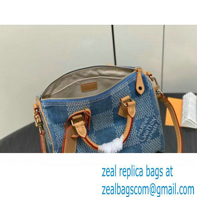 louis vuitton Damier Denim 3D speedy 25 bag 2024