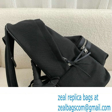 saint laurent embroidered city backpack in canvas black 2024(original quality)