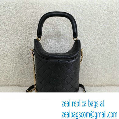 saint laurent gaby bucket bag in lambskin black(original quality)