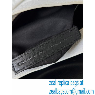 Balenciaga Le City medium leather shoulder bag white 2024