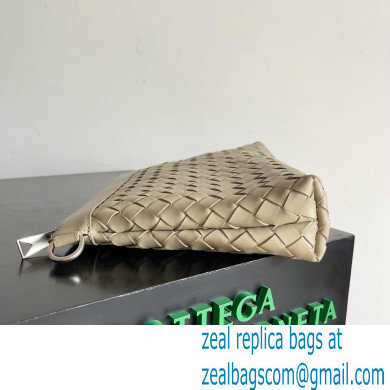 Bottega Veneta Intrecciato leather pouch Clutch Bag Beige