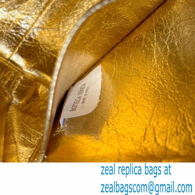 Bottega Veneta Intrecciato metallic leather pouch gold 2024