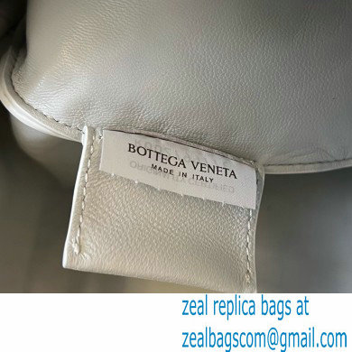 Bottega Veneta crocodile pattern leather Sardine Top handle bag white 2024