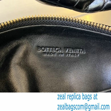 Bottega Veneta crocodile pattern leather mini jodie top handle bag black 2024