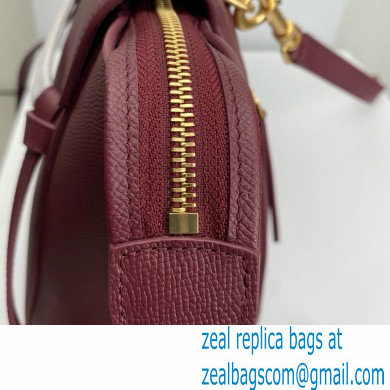 Celine MICRO Belt bag in grained calfskin BURGUNDY 2024