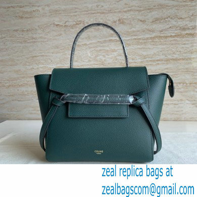 Celine Nano Belt bag in grained calfskin green 05 2024