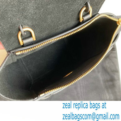 Celine mini belt pico Bag in grained calfskin black 2024