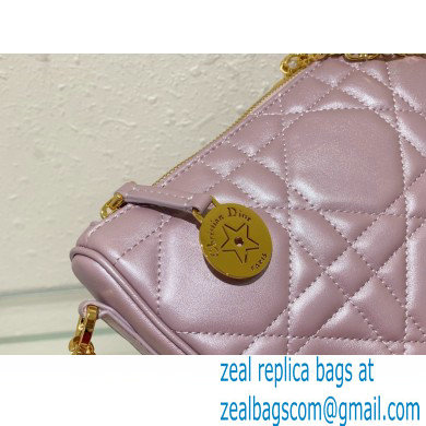 Diorstar Callisto Bag in pink Macrocannage Lambskin 2024