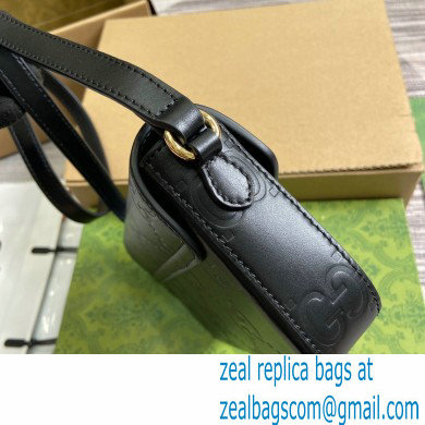Gucci GG super mini shoulder bag 772794 leather Black 2024