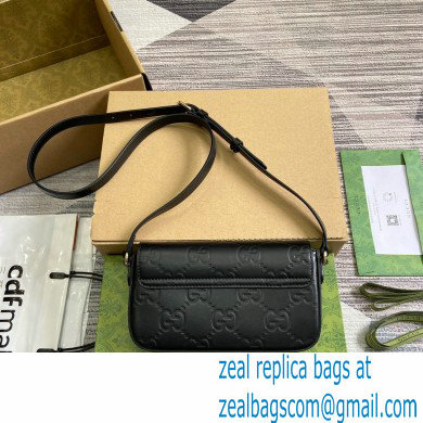 Gucci GG super mini shoulder bag 772794 leather Black 2024