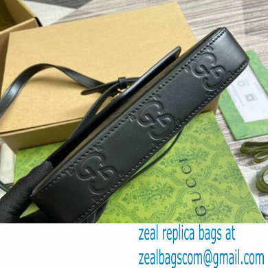 Gucci GG super mini shoulder bag 772794 leather Black 2024