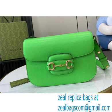 Gucci Horsebit 1955 Small Shoulder Bag IN Electric green LEATHER 602204 2024