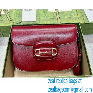 Gucci Horsebit 1955 Small Shoulder Bag IN red LEATHER 602204 2024