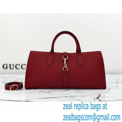 Gucci Jackie medium tote bag IN Rosso Ancora leather 795282 2024