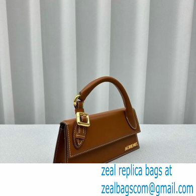 JACQUEMUS Le Chiquito long boucle BAG IN BOX LEATHER BROWN 2024